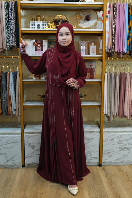 ABAYA NYLA MAROON
