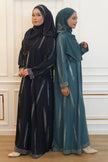 ABAYA ZIYA TEAL BLUE