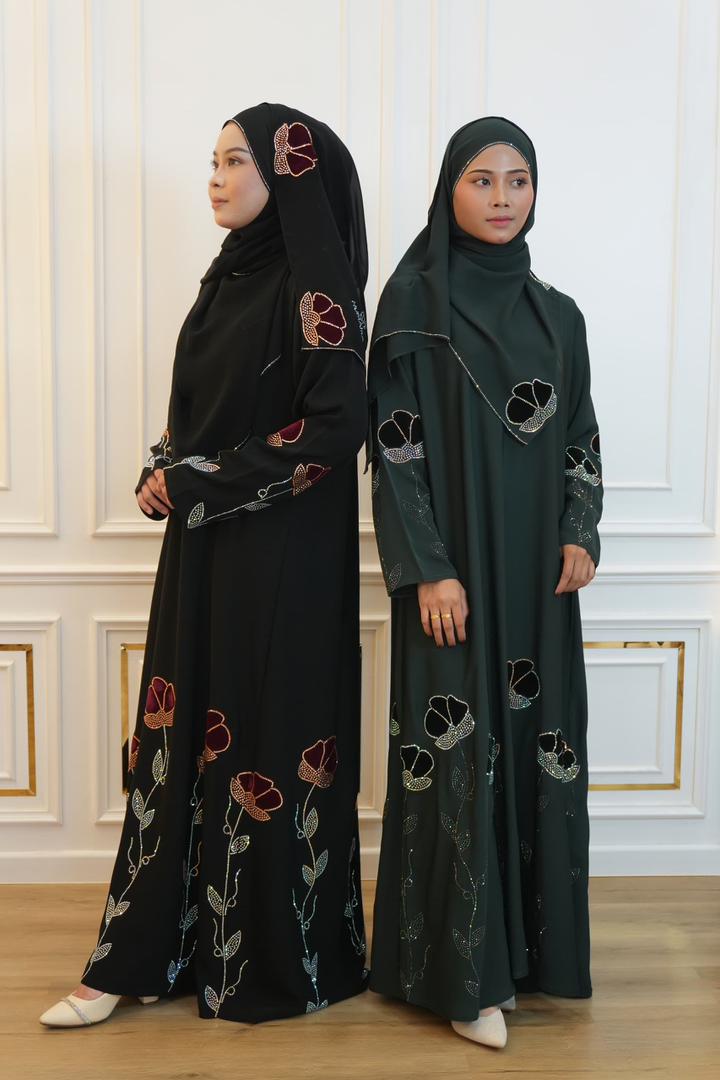 ABAYA SAFWA EMERALD GREEN