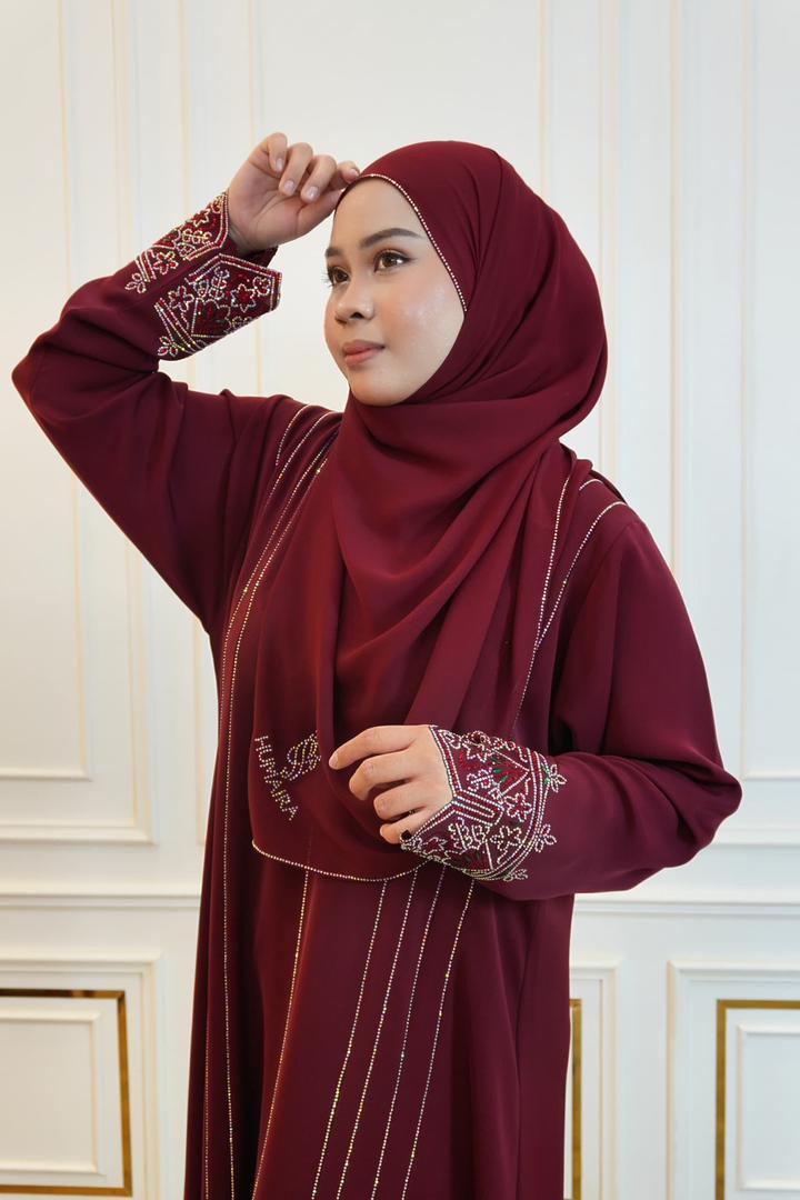 ABAYA NYLA MAROON