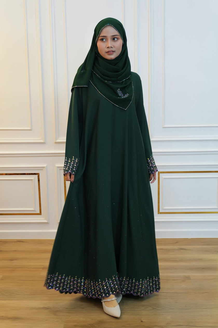ABAYA LUNA EMERALD GREEN