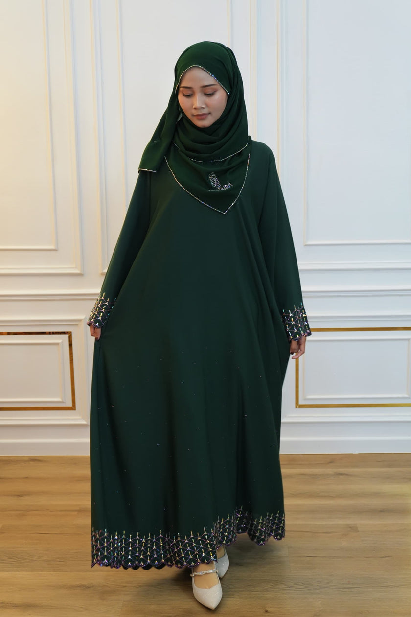 ABAYA LUNA EMERALD GREEN