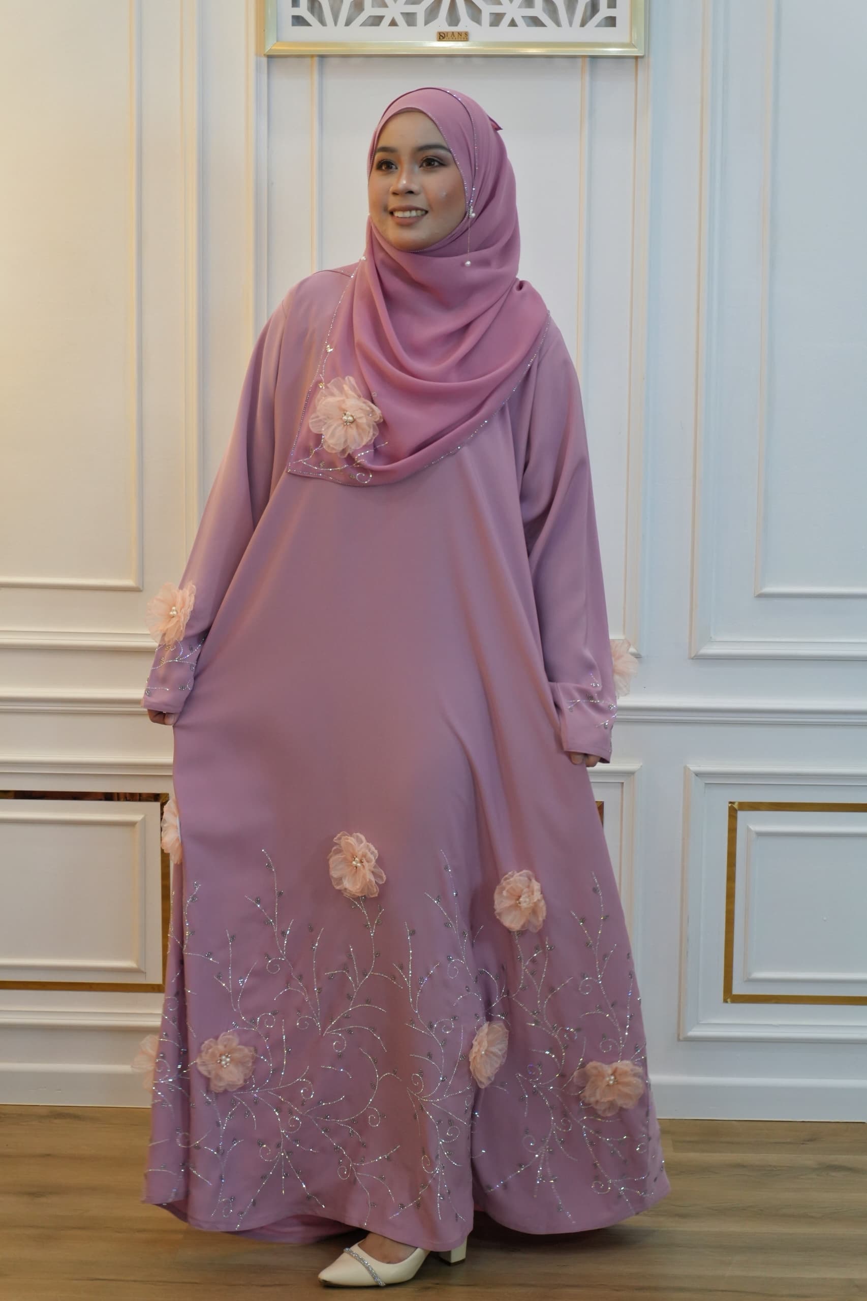 ABAYA NAURAH PINK