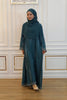 ABAYA ZIYA TEAL BLUE