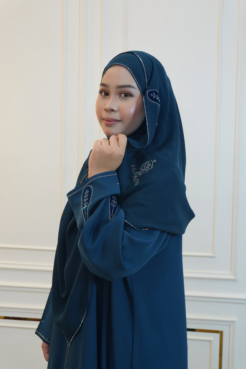 ABAYA BELLA TEAL BLUE