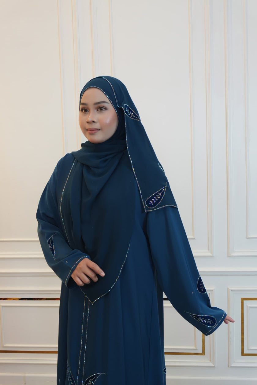 ABAYA BELLA TEAL BLUE