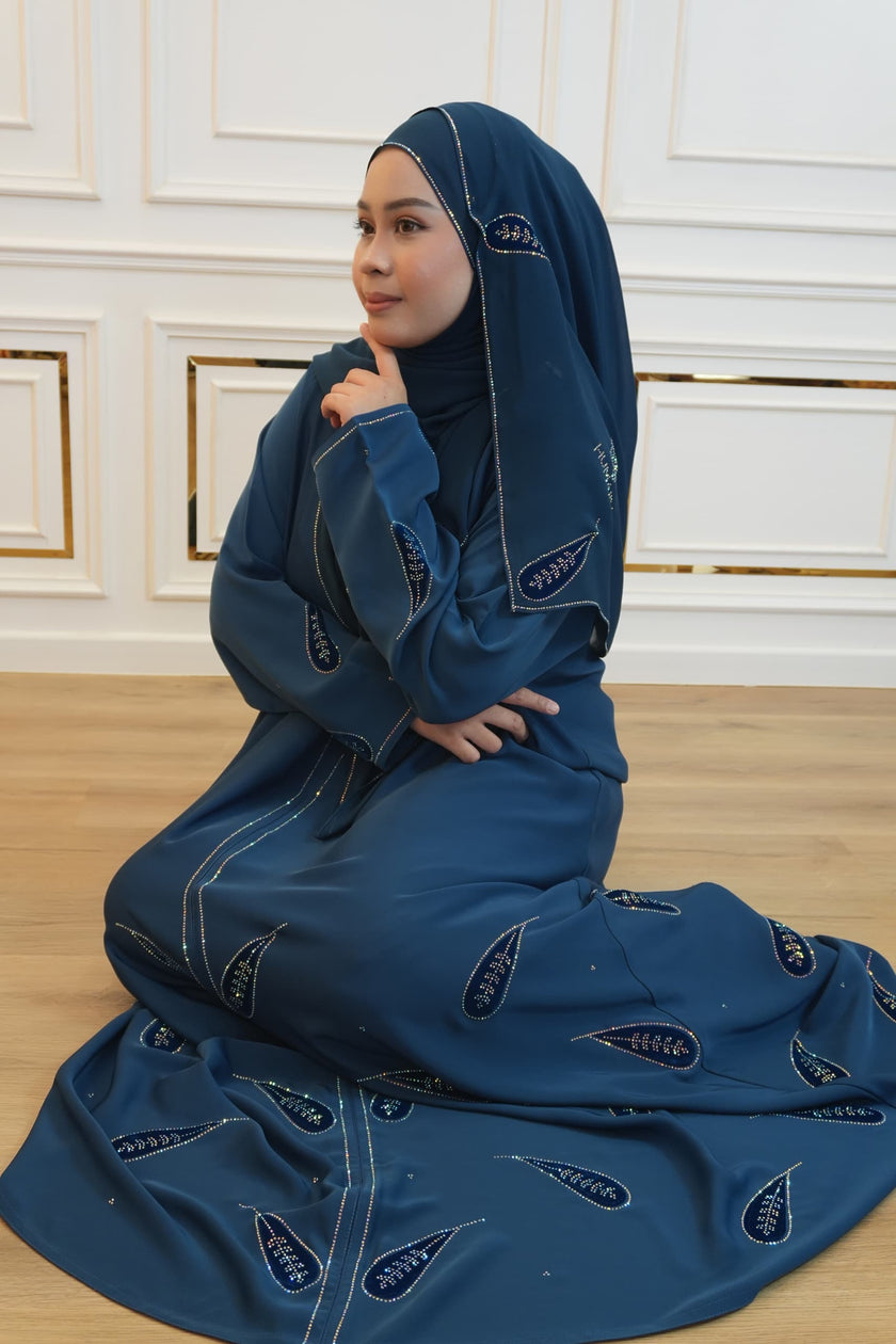 ABAYA BELLA TEAL BLUE