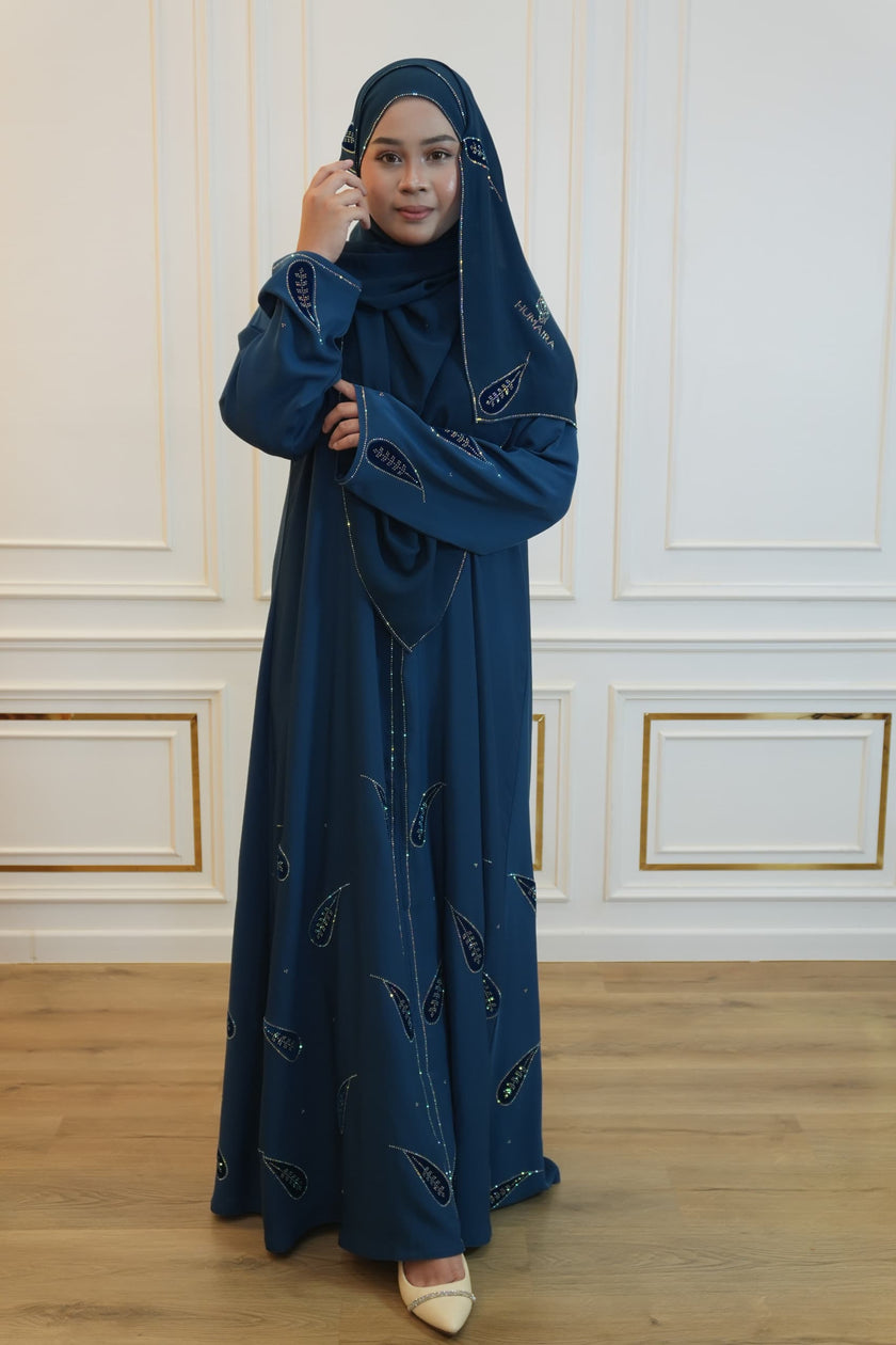 ABAYA BELLA TEAL BLUE