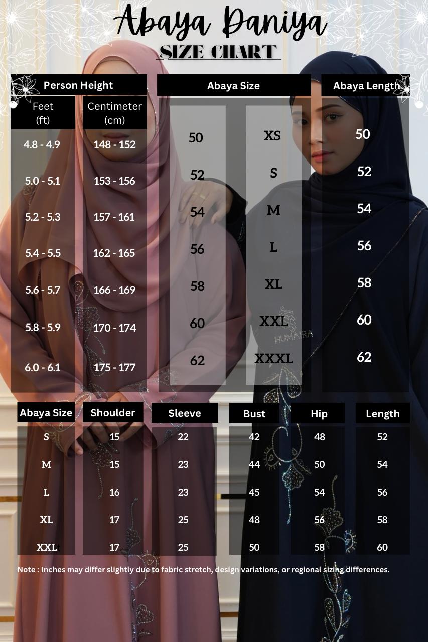 ABAYA DANIYA NAVY BLUE