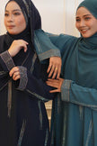 ABAYA ZIYA TEAL BLUE